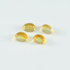 riyogems 1 pz cabochon di citrino giallo 5x7 mm di forma ovale, pietra preziosa sfusa di ottima qualità