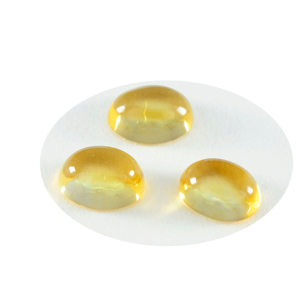 riyogems 1 st gul citrin cabochon 6x8 mm oval form snygg kvalitetspärla