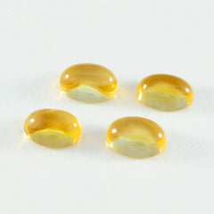Riyogems 1PC Yellow Citrine Cabochon 7x9 mm Oval Shape good-looking Quality Gems