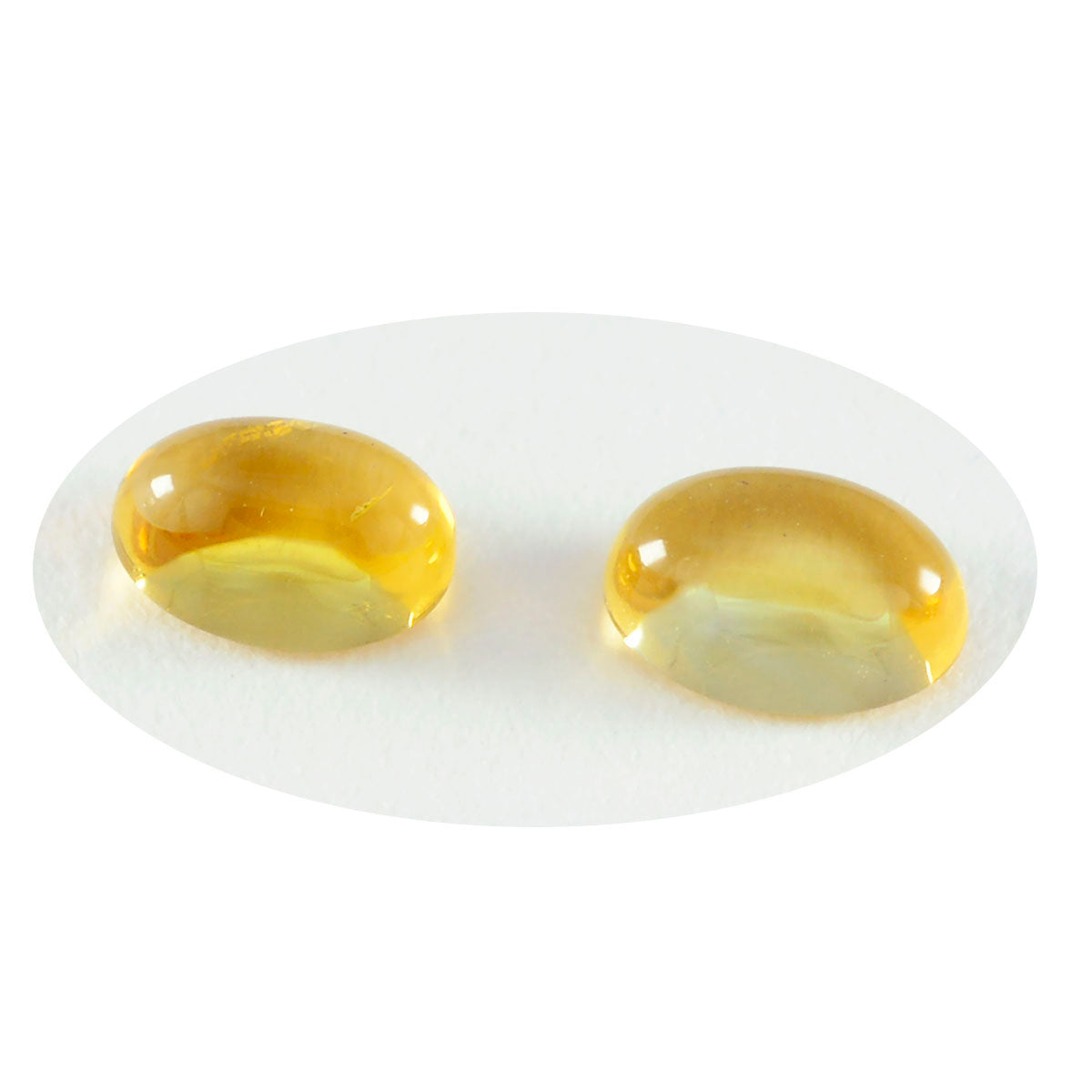 Riyogems 1PC Yellow Citrine Cabochon 9x11 mm Oval Shape excellent Quality Gemstone