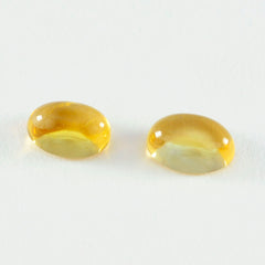 Riyogems 1PC Yellow Citrine Cabochon 9x11 mm Oval Shape excellent Quality Gemstone