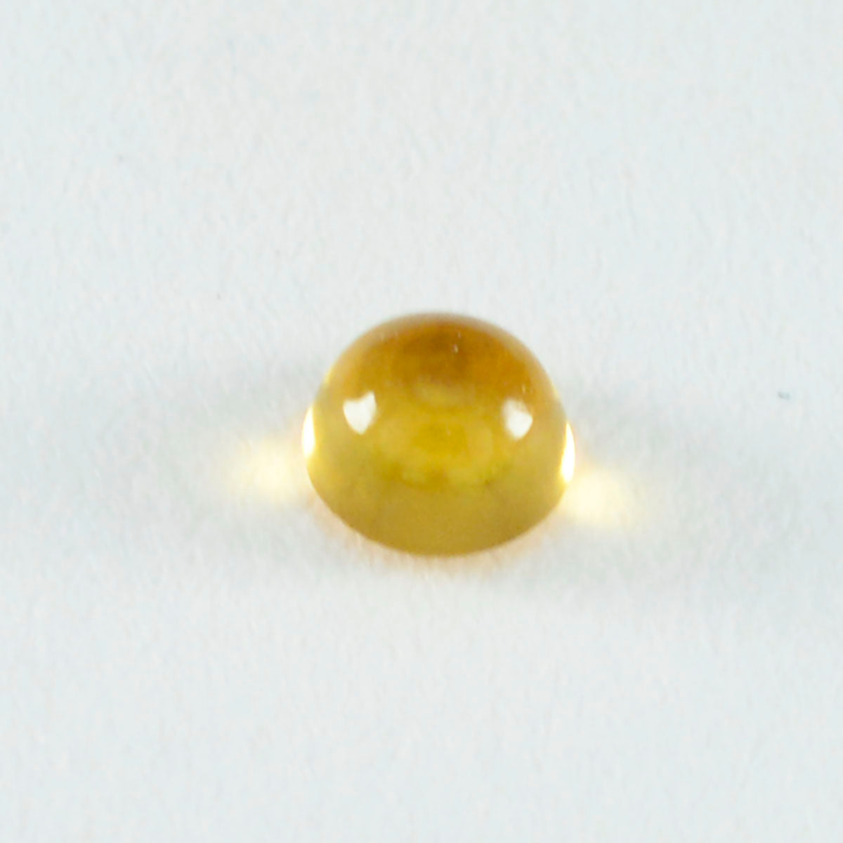 Riyogems 1PC Yellow Citrine Cabochon 10x10 mm Round Shape awesome Quality Loose Stone
