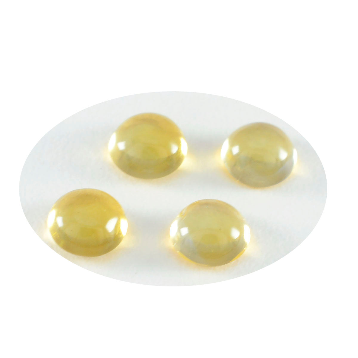 Riyogems 1PC gele citrien cabochon 11x11 mm ronde vorm schoonheid kwaliteit losse edelsteen