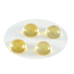 Riyogems 1pc cabochon citrine jaune 11x11mm forme ronde beauté qualité pierre précieuse en vrac