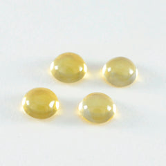 riyogems 1pc cabochon di citrino giallo 11x11 mm forma rotonda pietra preziosa sciolta di qualità di bellezza