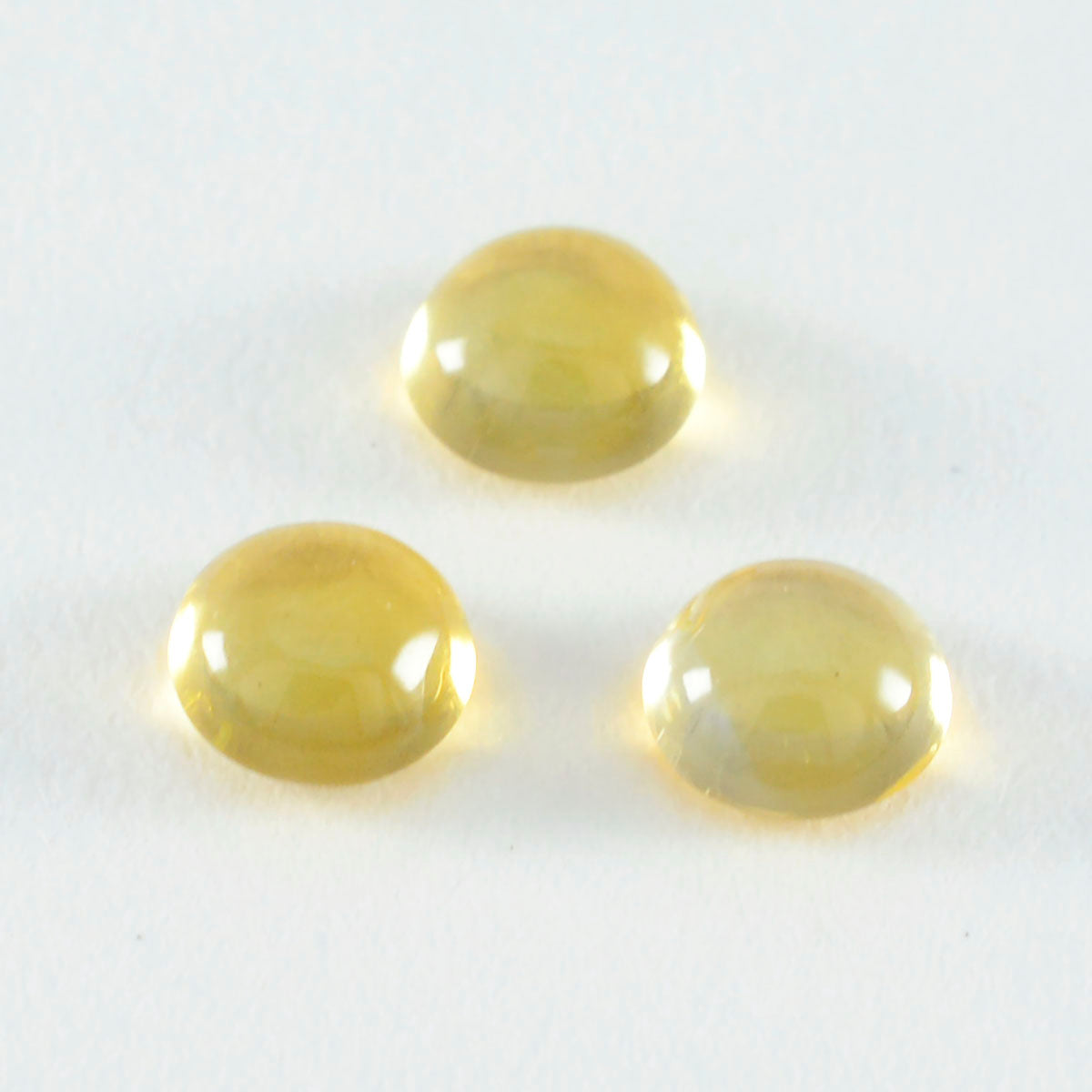 riyogems 1pc cabochon citrine jaune 12x12 mm forme ronde gemme de qualité incroyable
