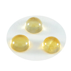 Riyogems 1 cabujón de citrino amarillo de 0.591 x 0.591 in, forma redonda, piedra preciosa de calidad AA