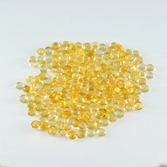 riyogems 1 st gul citrin cabochon 4x4 mm rund form högkvalitativ pärla