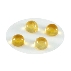 Riyogems 1PC Yellow Citrine Cabochon 7x7 mm Round Shape wonderful Quality Gemstone