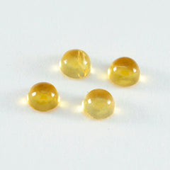 riyogems 1шт желтый цитрин кабошон 7x7 мм круглая форма драгоценный камень прекрасного качества