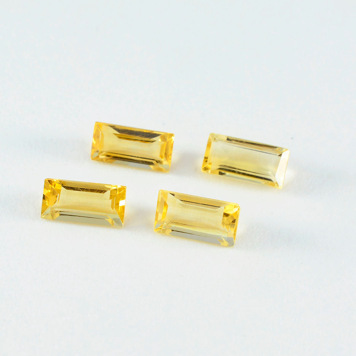 Riyogems 1PC Genuine Yellow Citrine Faceted 3x6 mm  Baguette Shape sweet Quality Stone