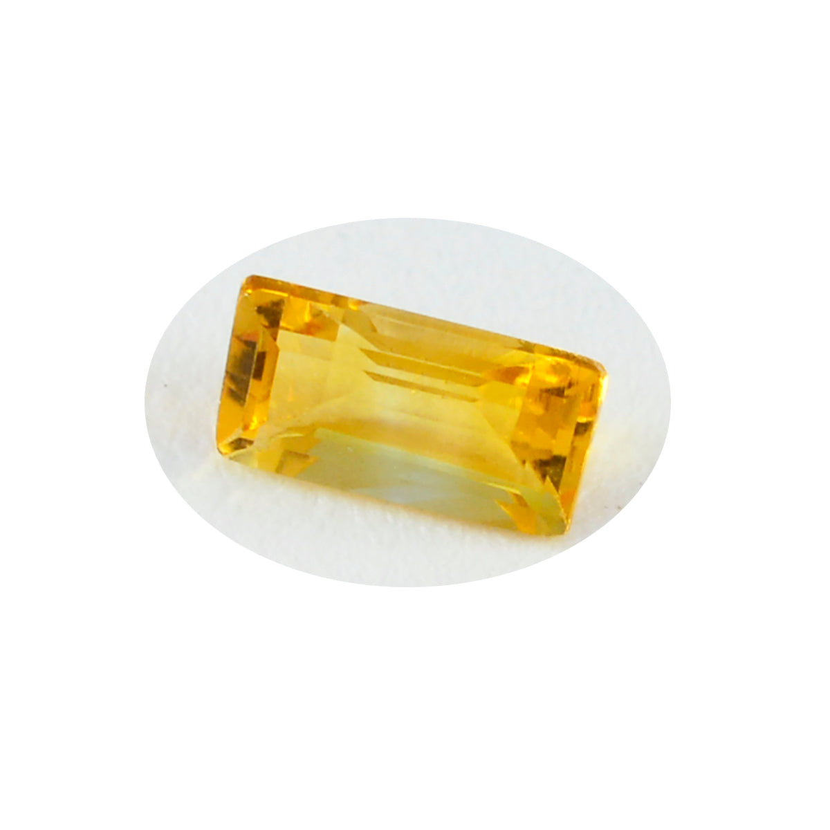 Riyogems 1PC Real Yellow Citrine Faceted 5x10 mm  Baguette Shape awesome Quality Loose Gem