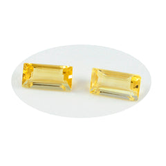riyogems 1 pz genuino citrino giallo sfaccettato 6x12 mm forma baguette gemme sciolte di qualità di bellezza