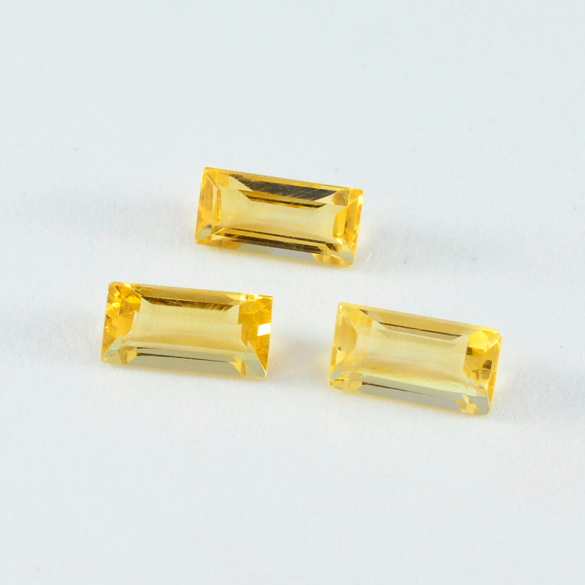 Riyogems 1PC Genuine Yellow Citrine Faceted 6x12 mm  Baguette Shape beauty Quality Loose Gems