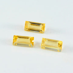 riyogems 1pc 本物のイエロー シトリン ファセット 6x12 mm バゲット形状の美しさの品質ルース宝石