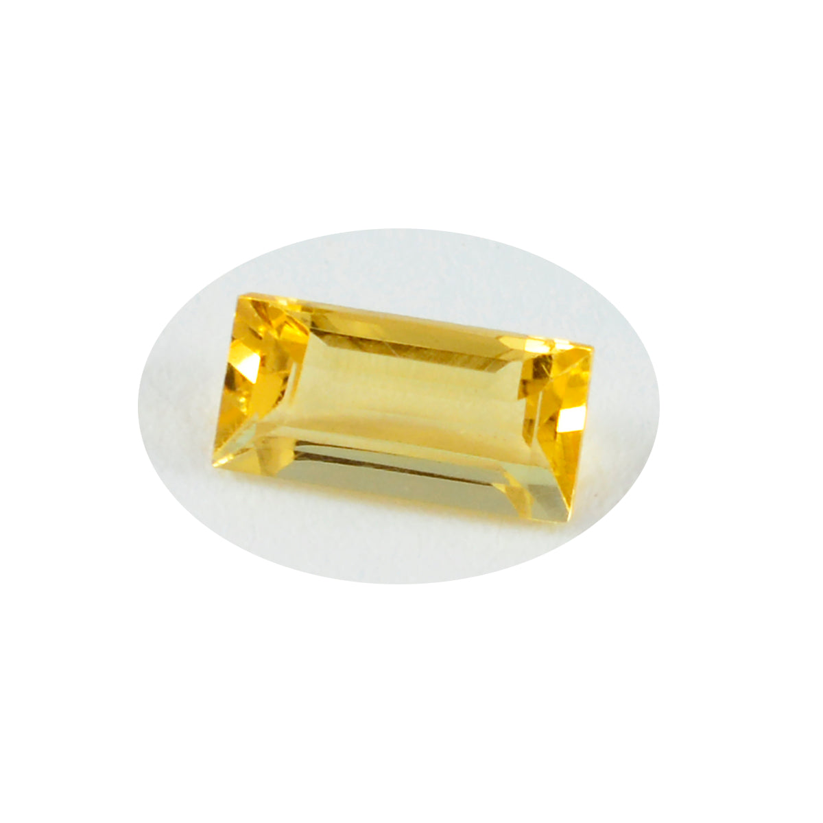 Riyogems 1 pièce de citrine jaune véritable à facettes 8x16mm en forme de baguette, pierre précieuse en vrac de qualité mignonne