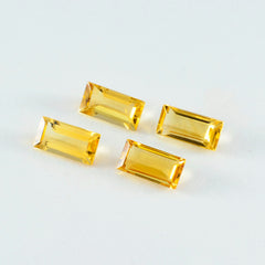 Riyogems 1PC Real Yellow Citrine Faceted 8x16 mm  Baguette Shape cute Quality Loose Gemstone
