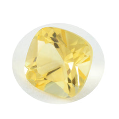Riyogems 1PC Genuine Yellow Citrine Faceted 13x13 mm Cushion Shape attractive Quality Gems