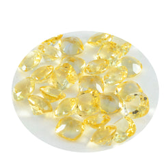Riyogems 1 pieza de citrino amarillo natural facetado 5x5 mm forma de cojín gemas de calidad AA