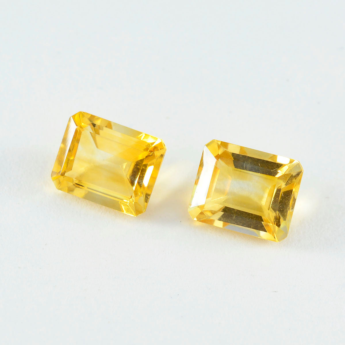 Riyogems 1PC Natural Yellow Citrine Faceted 10x14 mm Octagon Shape great Quality Gemstone