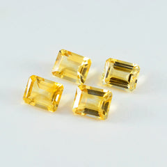 Riyogems 1PC Real Yellow Citrine Faceted 9x11 mm Octagon Shape lovely Quality Gems