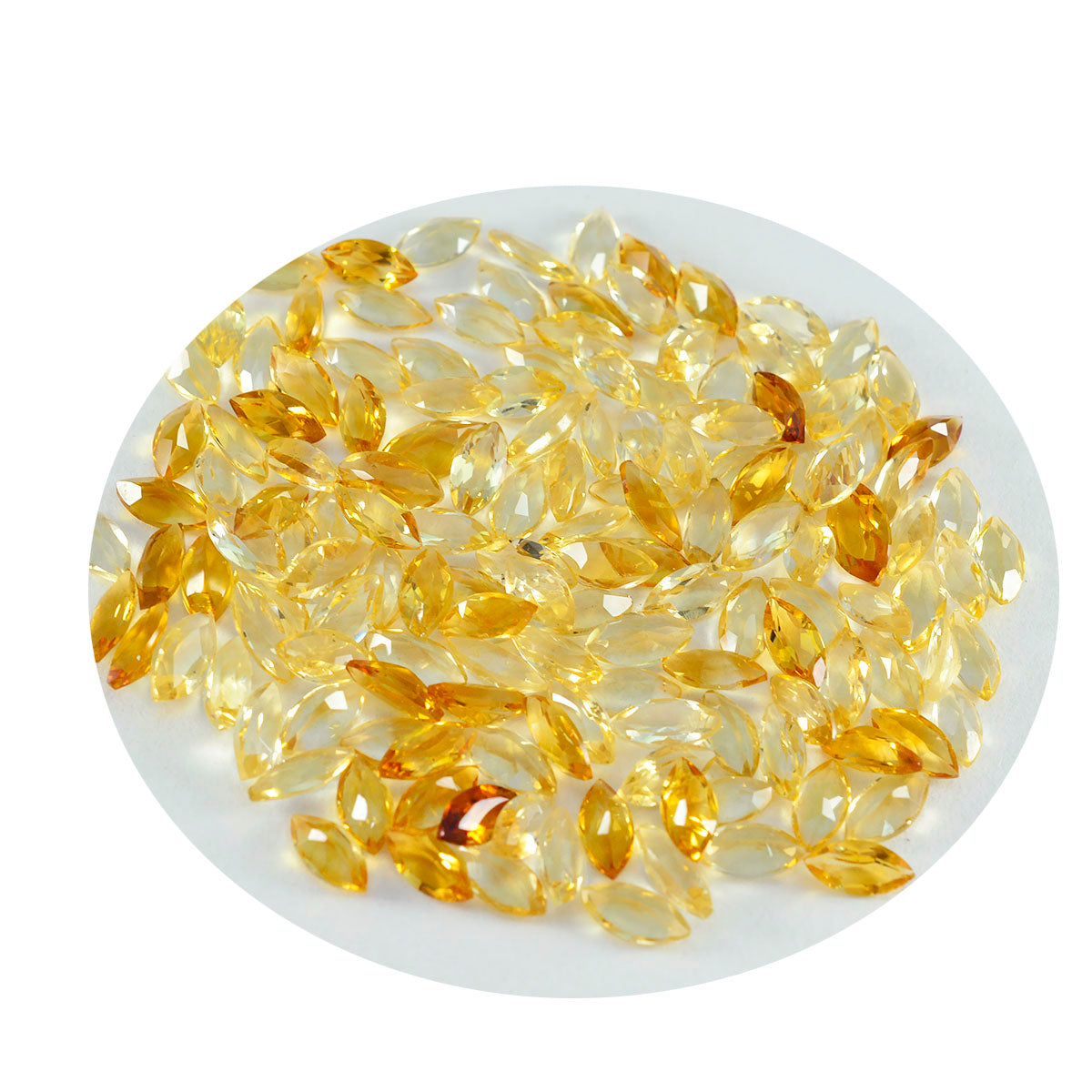 Riyogems, 1 pieza, citrino amarillo auténtico facetado, 4x8mm, forma de marquesa, gemas sueltas de calidad