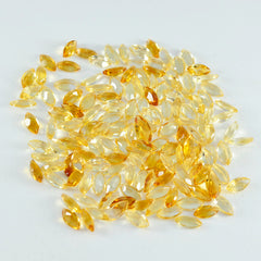 riyogems 1 st naturlig gul citrin fasetterad 3x6 mm marquise form söt kvalitet lös pärla