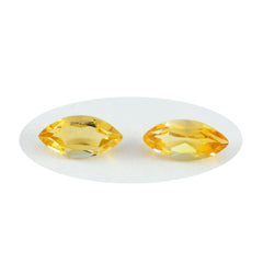 Riyogems 1PC Natural Yellow Citrine Faceted 6x12 mm Marquise Shape AAA Quality Loose Gemstone