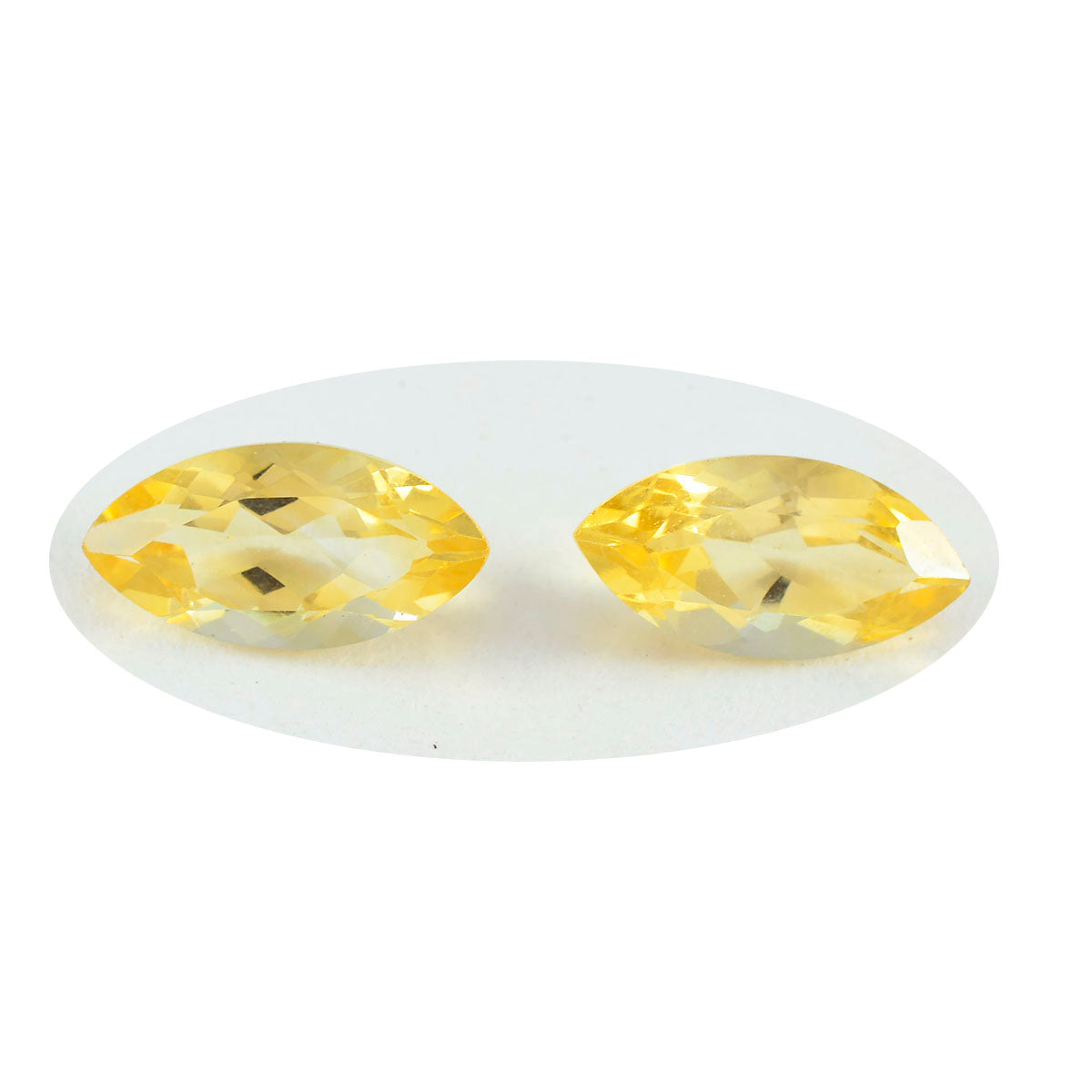 Riyogems 1pc véritable citrine jaune à facettes 8x16mm forme marquise a + 1 pierres précieuses de qualité