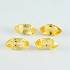 Riyogems 1 pieza de citrino amarillo natural facetado 9x18 mm forma marquesa piedra de calidad A1