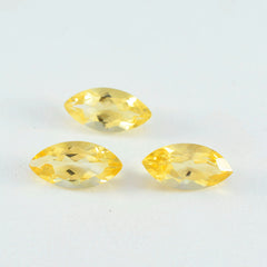 Riyogems 1PC Natural Yellow Citrine Faceted 9x18 mm Marquise Shape A1 Quality Stone