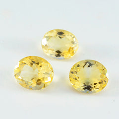 riyogems 1pc citrine jaune naturelle à facettes 10x14 mm forme ovale excellente qualité pierre précieuse