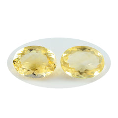 riyogems 1pc リアル イエロー シトリン ファセット 12x16 mm 楕円形 かなり品質のルース宝石