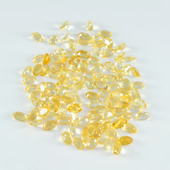 Riyogems 1PC echte gele citrien gefacetteerde 3x5 mm ovale vorm edelsteen van goede kwaliteit