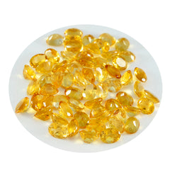 riyogems 1 st naturlig gul citrin fasetterad 5x7 mm oval form vackra lösa ädelstenar av kvalitet