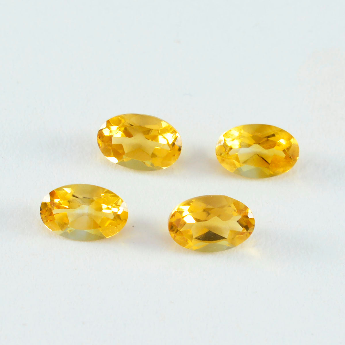 Riyogems 1PC Real Yellow Citrine Faceted 6x8 mm Oval Shape attractive Quality Loose Stone