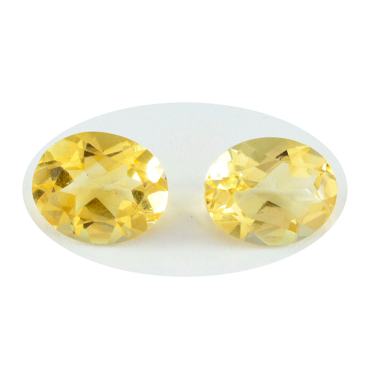 Riyogems 1PC Natural Yellow Citrine Faceted 8x10 mm Oval Shape handsome Quality Gem