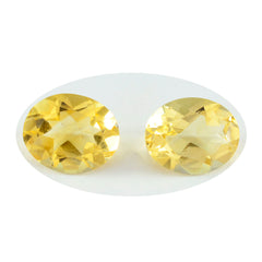 riyogems 1pc ナチュラル イエロー シトリン ファセット 8x10 mm 楕円形のハンサムな品質の宝石