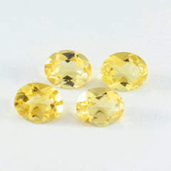Riyogems 1PC Natural Yellow Citrine Faceted 8x10 mm Oval Shape handsome Quality Gem