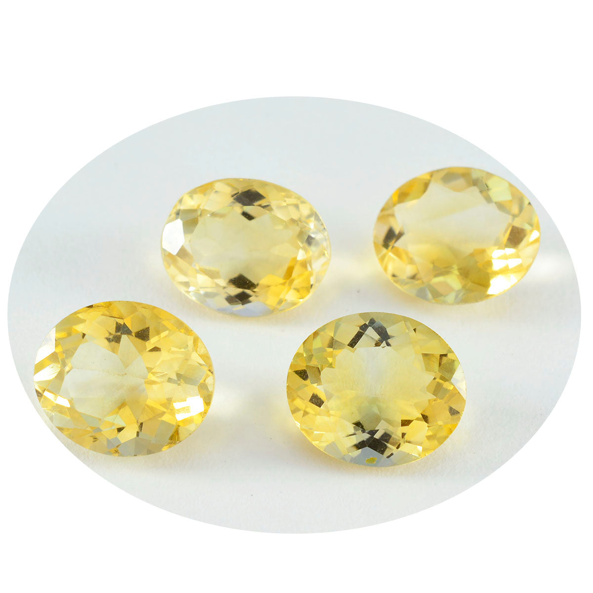 Riyogems 1PC Real Yellow Citrine Faceted 9x11 mm Oval Shape good-looking Quality Gems