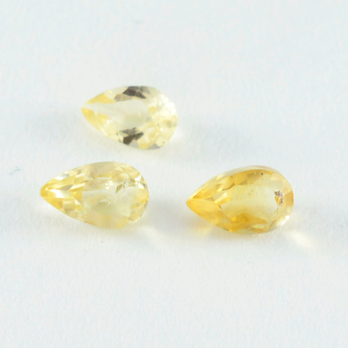 Riyogems 1PC Real Yellow Citrine Faceted 8x12 mm Pear Shape startling Quality Stone