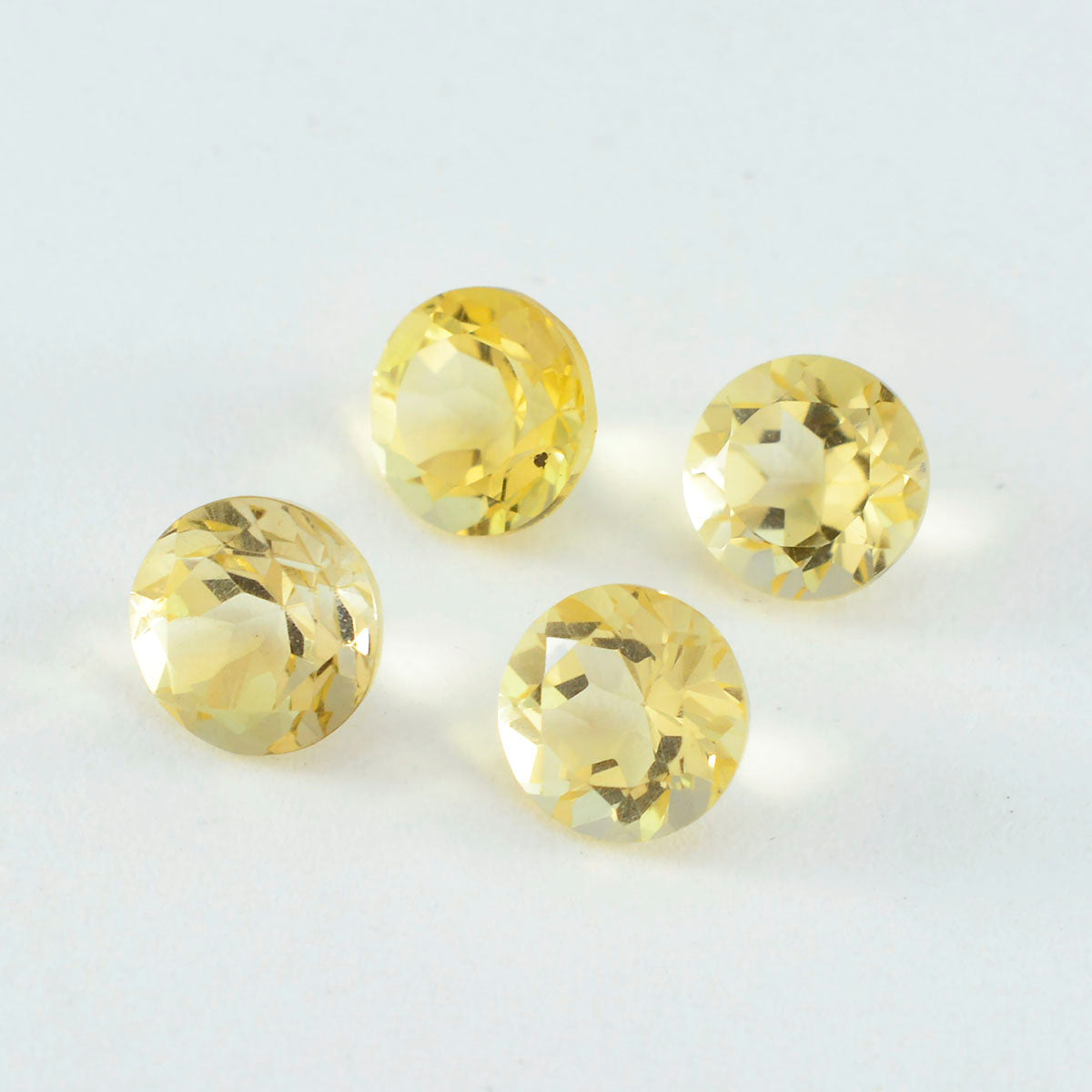 Riyogems 1PC Genuine Yellow Citrine Faceted 12x12 mm Round Shape A1 Quality Loose Gemstone