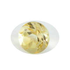 riyogems 1pz citrino giallo naturale sfaccettato 13x13 mm forma rotonda gemma di buona qualità