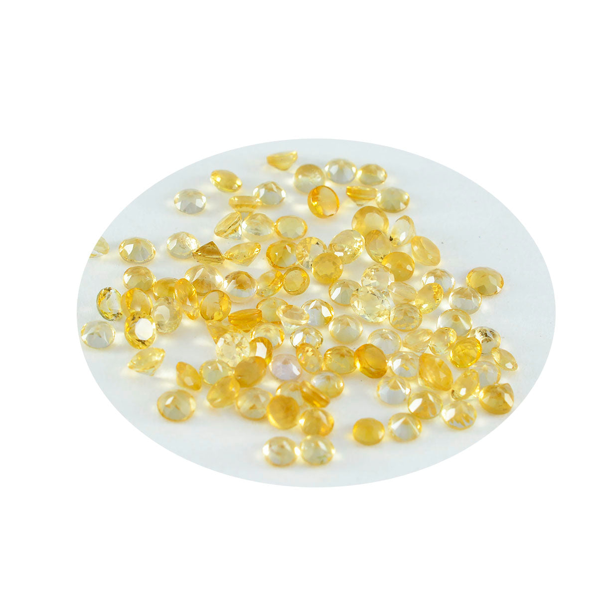 riyogems 1 pz vero citrino giallo sfaccettato 2x2 mm di forma rotonda gemme sfuse di ottima qualità