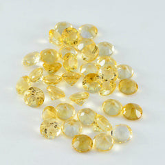 riyogems 1 шт. натуральный желтый цитрин ограненный 4x4 мм круглая форма красивый качественный свободный драгоценный камень