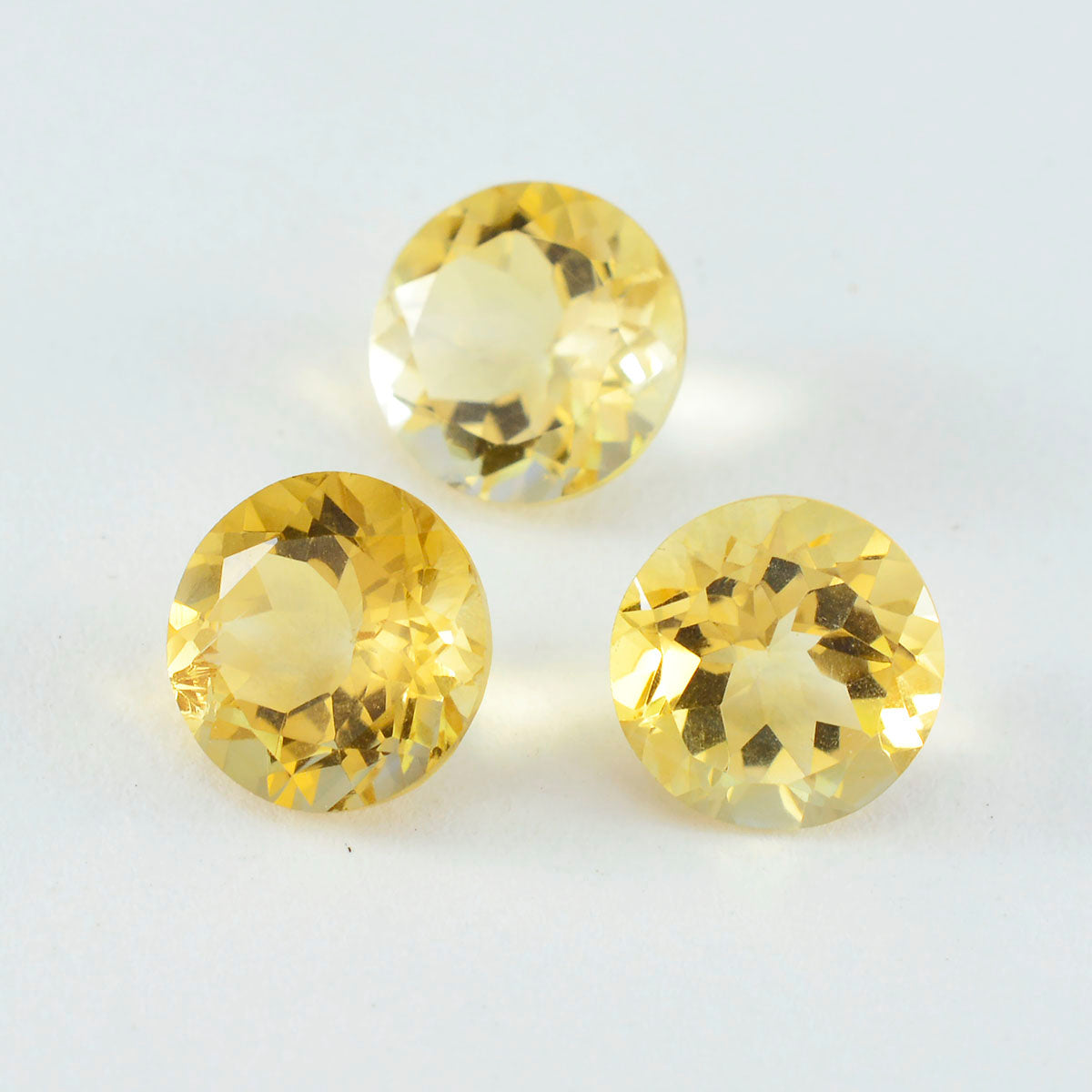 Riyogems 1PC Genuine Yellow Citrine Faceted 9x9 mm Round Shape AAA Quality Loose Gem