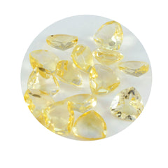 Riyogems 1PC Genuine Yellow Citrine Faceted 6x6 mm Trillion Shape lovely Quality Gemstone