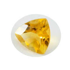 Riyogems 1PC Genuine Yellow Citrine Faceted 9x9 mm Trillion Shape fantastic Quality Loose Stone