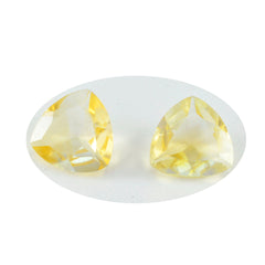 Riyogems 1PC Genuine Yellow Citrine Faceted 12X12 mm Trillion Shape sweet Quality Gems