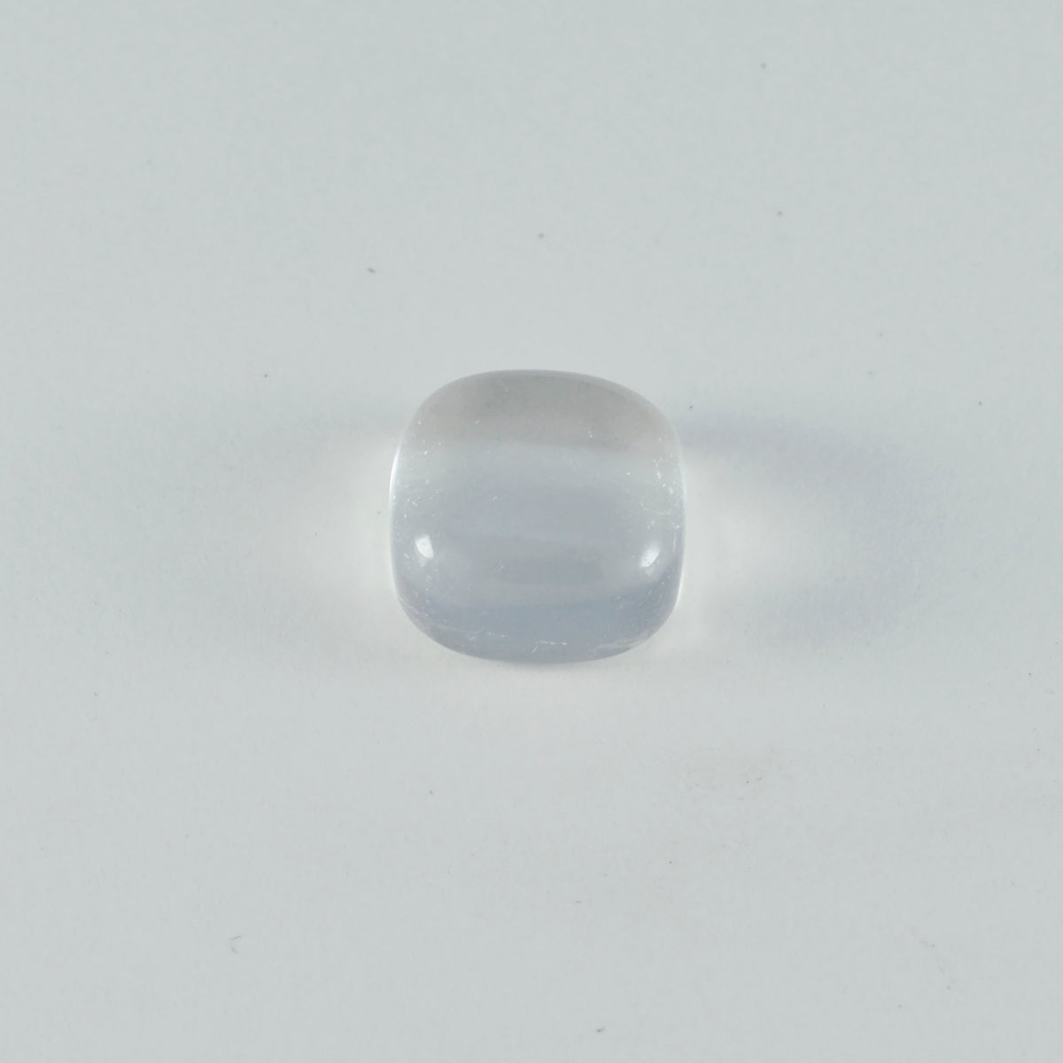 Riyogems 1 Stück weißer Kristallquarz-Cabochon, 10 x 10 mm, Kissenform, schöner, hochwertiger, loser Edelstein